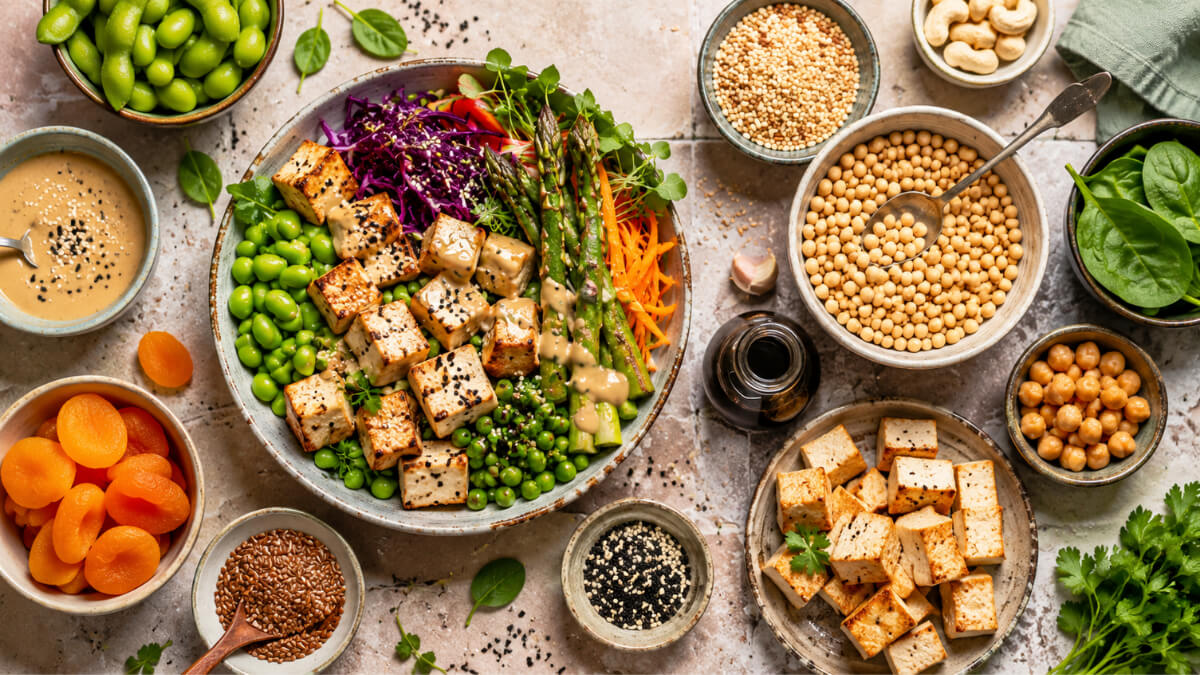 Phytoestrogen-rich foods including tofu, edamame, flaxseeds, sesame seeds and dried apricots