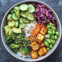 A bowl of phytoestrogen rich foods to support female hormone health