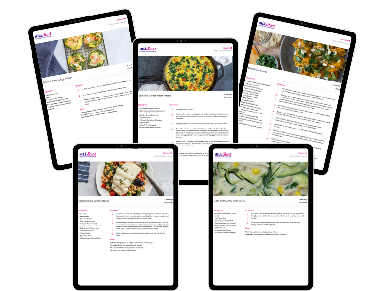 Image of recipes in the meal plan