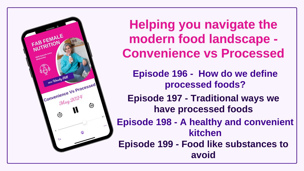 Blog Image for Monthly Podcast - Convenience Vs Processed