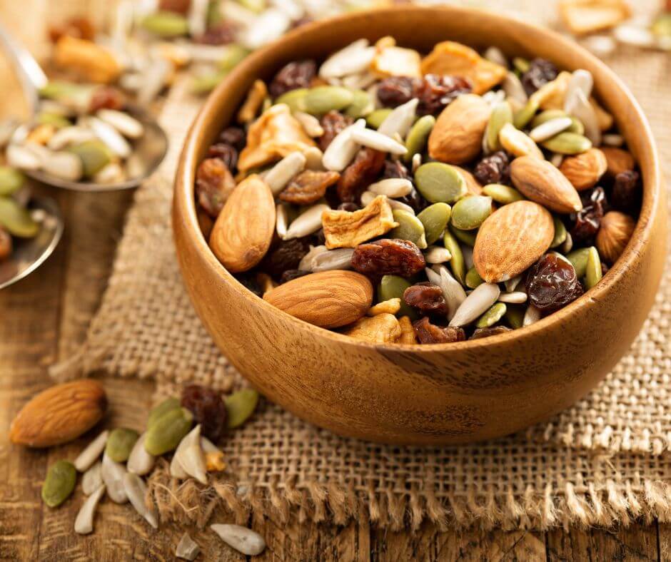 Image of nuts and seeds in a bowl