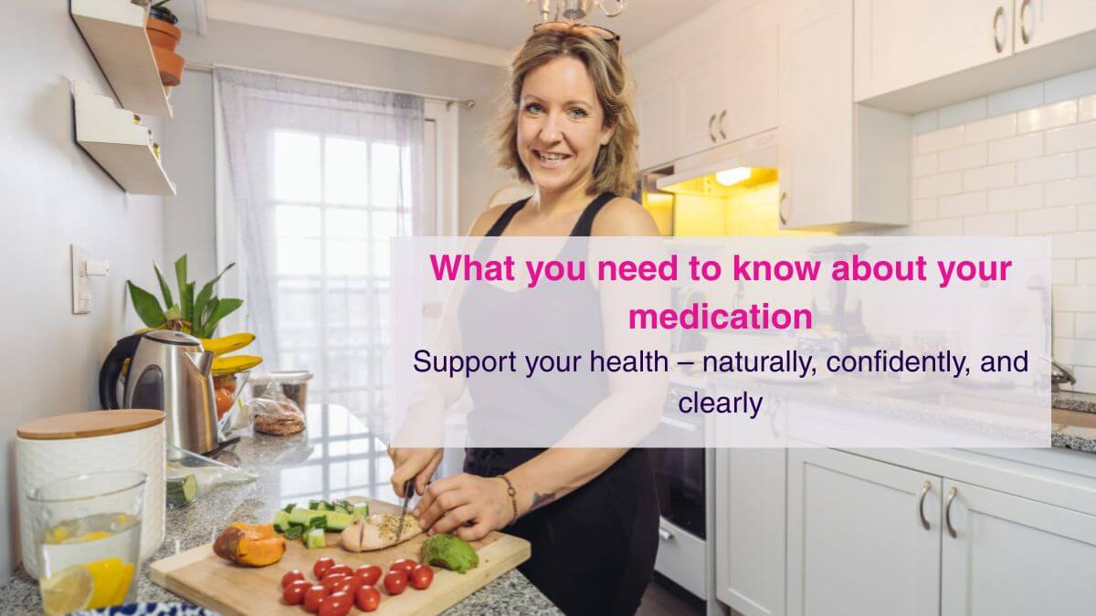 image of a woman for an article explaining common medications and how to support your body